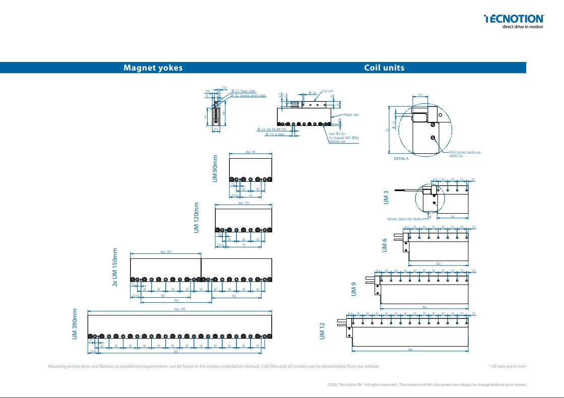 LINEAR MOTORS | IRONLESS | UM Series