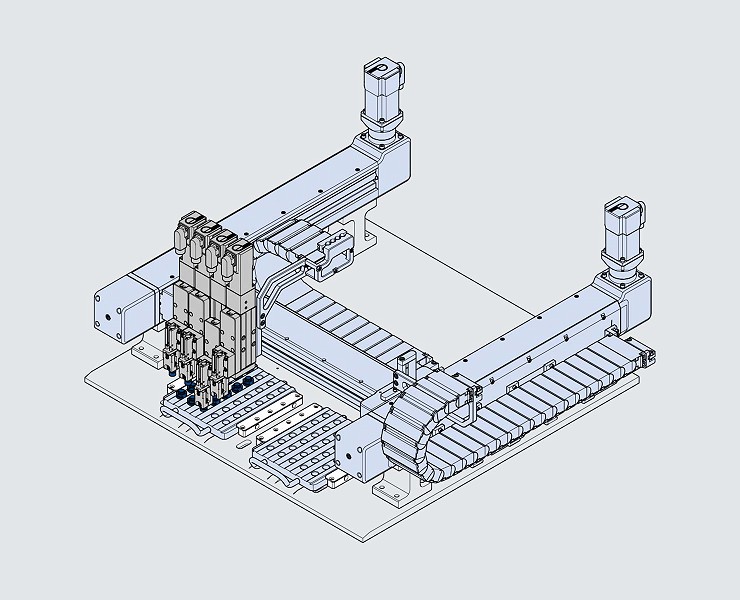 Gantry Pick & Place with 4 Servo-Cylinders